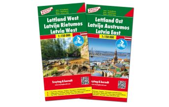 Straßenkarten Baltikum Lettland, Autokarten Set 1:150.000, freytag & berndt KOMPASS freytag & berndt