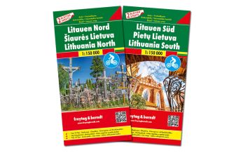 Straßenkarten Baltikum Litauen, Autokarten Set 1:150.000 KOMPASS freytag & berndt
