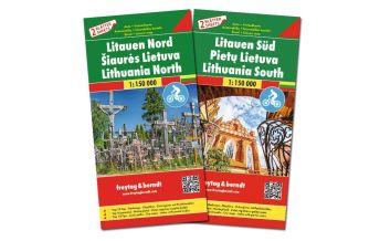 Straßenkarten Baltikum Litauen, Autokarten Set 1:150.000 KOMPASS freytag & berndt