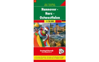 Straßenkarten Hannover - Harz - Ostwestfalen, Autokarte 1:150.000, Blatt 4 KOMPASS freytag & berndt