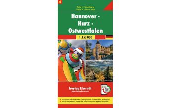 Road Maps Hannover - Harz - Ostwestfalen, Autokarte 1:150.000, Blatt 4 Freytag-Berndt und ARTARIA