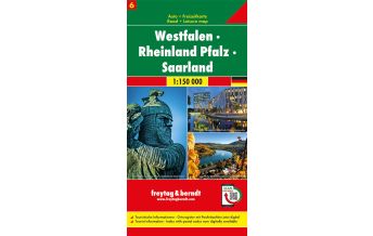 Straßenkarten Westfalen - Rheinland Pfalz - Saarland, Autokarte 1:150.000, Blatt 6 KOMPASS freytag & berndt