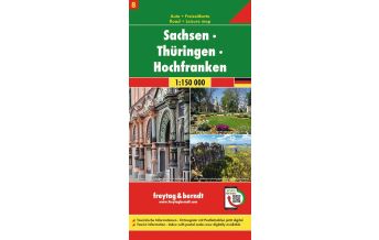 Road Maps Sachsen - Thüringen - Hochfranken, Autokarte 1:150.000, Blatt 8 Freytag-Berndt und ARTARIA
