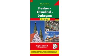 Straßenkarten Deutschland Franken - Altmühltal - Ostbayern, Autokarte 1:150 000, Blatt 10 KOMPASS freytag & berndt