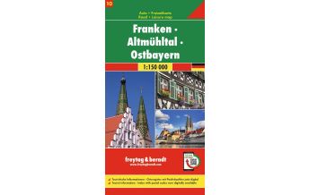 Straßenkarten Deutschland Franken - Altmühltal - Ostbayern, Autokarte 1:150 000, Blatt 10 KOMPASS freytag & berndt