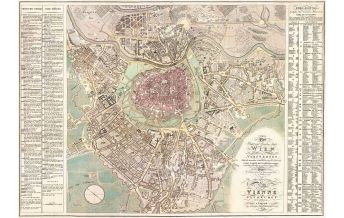 Österreich Wandkarte: Wien und dessen Vorstädten 1824 auf Spezialpapier Freytag-Berndt und Artaria