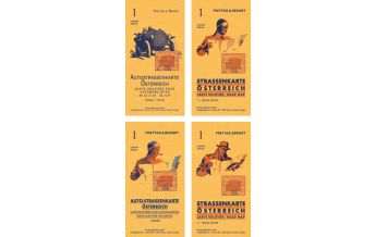 Road Maps Austria Österreich, Autokarte mit Retrocover 1:500.000 Freytag-Berndt und ARTARIA