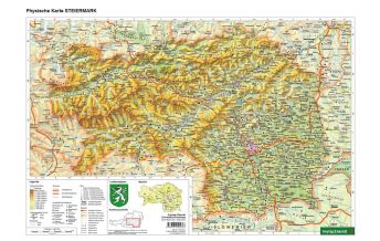 Schulhandkarten Schreibtischunterlage DUO, Schulhandkarte Steiermark 1:400.000 KOMPASS freytag & berndt