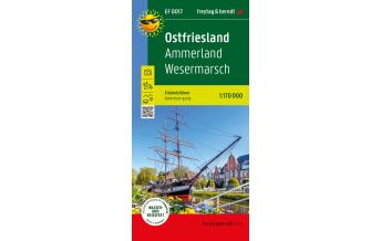 Straßenkarten Deutschland Ostfriesland, Erlebnisführer 1:170.000, freytag & berndt, EF 0017 KOMPASS freytag & berndt
