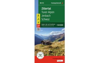 Wanderkarten Tirol Zillertal, Wander-, Rad- und Freizeitkarte 1:50.000, freytag & berndt, WK 0151 KOMPASS freytag & berndt