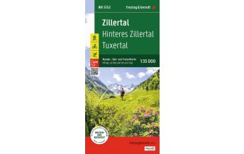 f&b Wanderkarten Zillertal, Wander-, Rad- und Freizeitkarte 1:35.000, freytag & berndt, WK 5152 KOMPASS freytag & berndt