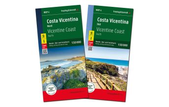 Long Distance Hiking Costa Vicentina, Hiking Map 1:50.000 Freytag-Berndt und Artaria