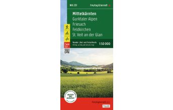 Wanderkarten Kärnten Mittelkärnten, Wander-, Rad- und Freizeitkarte 1:50.000, freytag & berndt, WK 231 KOMPASS freytag & berndt