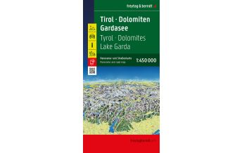 Straßenkarten Österreich Tirol - Dolomiten - Gardasee - Panorama, Straßenkarte 1:450.000, freytag & berndt KOMPASS freytag & berndt