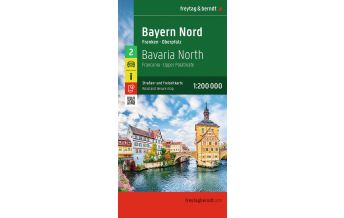 Straßenkarten Deutschland Bayern Nord, Straßen- und Freizeitkarte 1:200.000, freytag & berndt KOMPASS freytag & berndt