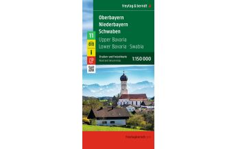 Road Maps Germany Oberbayern - Niederbayern - Schwaben, Straßen- und Freizeitkarte 1:150.000, freytag & berndt KOMPASS freytag & berndt