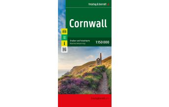 Straßenkarten Großbritannien Cornwall, Straßen- und Freizeitkarte 1:150.000, freytag & berndt KOMPASS freytag & berndt