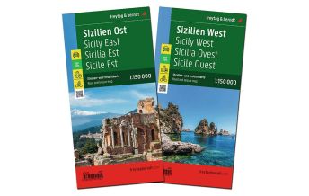 Straßenkarten Italien Sizilien, Straßenkarten-Set 1:150.000, freytag & berndt KOMPASS freytag & berndt