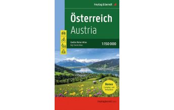 Road Maps Austria Österreich, Autoatlas 1:150.000, Großer Reise-Atlas mit Camping und Caravaning Freytag-Berndt und Artaria