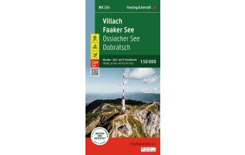 Radsport Villach - Faaker See, Wander-, Rad- und Freizeitkarte 1:50.000, freytag & berndt, WK 224 KOMPASS freytag & berndt