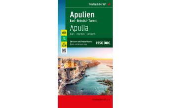 Straßenkarten Italien Apulien, Straßen- und Freizeitkarte 1:150.000, freytag & berndt KOMPASS freytag & berndt