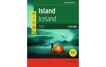 Straßenkarten Island Island Reiseatlas, Autoatlas 1:150.000, Spiralbindung, freytag & berndt KOMPASS freytag & berndt