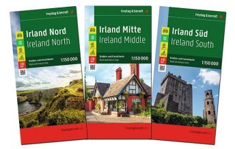 Road Maps Ireland Irland, Straßen- und Freizeitkarten-Set 1:150.000, freytag & berndt Freytag-Berndt und Artaria