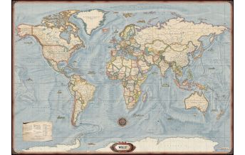World Maps Weltkarte: Aktuelle Karte im historischem Stil, 1:20.000.000, Poster, freytag & berndt Freytag-Berndt und Artaria