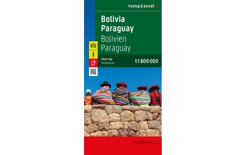 Reise Bolivien - Paraguay, Straßenkarte 1:1.800.000, freytag & berndt KOMPASS freytag & berndt