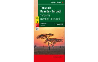 Straßenkarten Tansania - Ruanda - Burundi, Straßenkarte 1:1.100.000, freytag & bernd Freytag-Berndt und Artaria