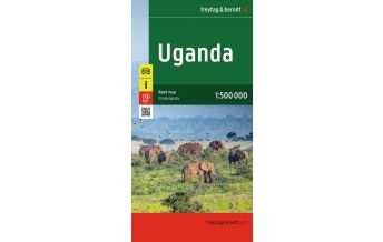 Straßenkarten Afrika 
Uganda, Straßenkarte 1:500.000, freytag & berndt KOMPASS freytag & berndt