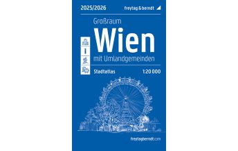 f&b City Maps Wien Großraum, Städteatlas 1:20.000, 2025/2026, freytag & berndt Freytag-Berndt und Artaria