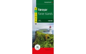 Straßenkarten Dänemark Färöer / Føroyar, Straßen- und Freizeitkarte 1:90.000, freytag & berndt Freytag-Berndt und Artaria