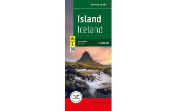 Road Maps Iceland Island, Straßenkarte 1:400.000, freytag & berndt, Softcover Freytag-Berndt und Artaria