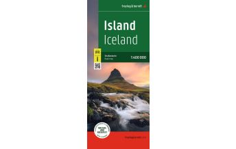 Straßenkarten Island Island, Straßenkarte 1:400.000, freytag & berndt, Softcover KOMPASS freytag & berndt