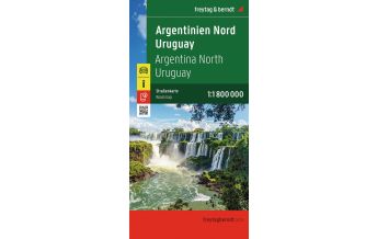 Straßenkarten Argentinien Nord - Uruguay, Straßenkarte 1:1.800.000 KOMPASS freytag & berndt