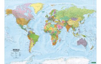 Weltkarten World map XXL, political, english, 1:15.000.000, Poster, freytag & berndt KOMPASS freytag & berndt