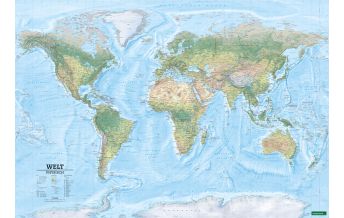 Weltkarten Weltkarte XXL, physisch, 1:15.000.000, Markiertafel, freytag & berndt Freytag-Berndt und Artaria