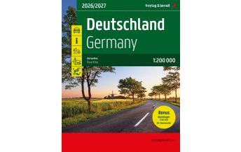 f&b Straßenkarten Deutschland, Autoatlas 1:200.000, 2026/2027, freytag & berndt Freytag-Berndt und Artaria