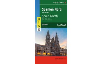 Straßenkarten Spanien Spanien Nord - Jakobsweg, Autokarte 1:400.000, freytag & berndt KOMPASS freytag & berndt