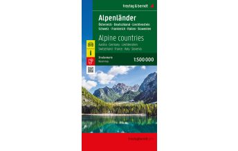 Road Maps Alpenländer, Straßenkarte 1:500.000, freytag & berndt Freytag-Berndt und Artaria