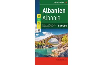Road Maps Albania Albanien, Straßen- und Freizeitkarte 1:150.000, freytag & berndt Freytag-Berndt und Artaria