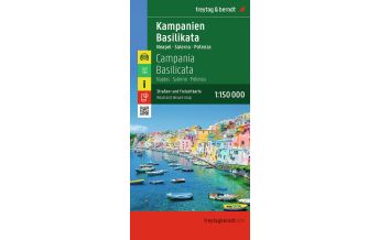 Straßenkarten Italien Kampanien - Basilikata, Straßen- und Freizeitkarte 1:150.000, freytag & berndt KOMPASS freytag & berndt