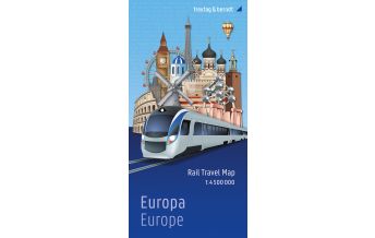 Road Maps Europe Europa, Rail Travel Map 1:4.500.000, freytag & berndt Freytag-Berndt und Artaria