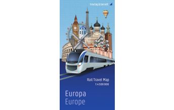 Road Maps Europe Europa, Rail Travel Map 1:4.500.000, freytag & berndt Freytag-Berndt und Artaria