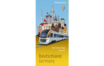 Road Maps Germany Deutschland, Rail Travel Map 1:500.000, freytag & berndt Freytag-Berndt und Artaria
