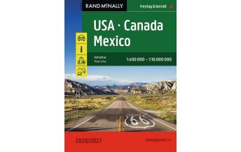 Road & Street Atlases USA - Canada - Mexico, Autoatlas 1:400.000 - 1:16.000.000, 2026/2027, freytag & berndt Freytag-Berndt und Artaria