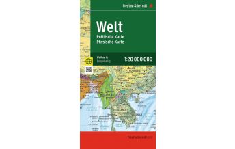 Straßenkarten Weltkarte, politisch - physisch, 1:20.000.000, gefaltet, freytag & berndt KOMPASS freytag & berndt