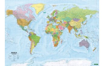 World Maps World map, political - physical, english, 1:20.000.000, Poster, freytag & berndt Freytag-Berndt und Artaria