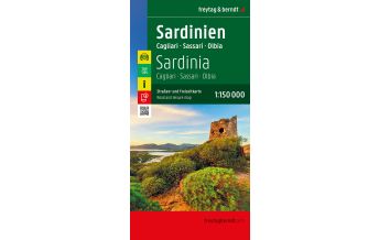Straßenkarten Italien Sardinien, Straßen- und Freizeitkarte 1:150.000, freytag & berndt KOMPASS freytag & berndt